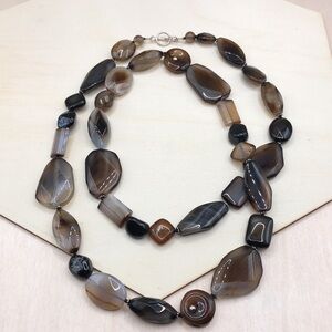 𝅺Lucas Lameth Lucoral Co Luc Sterling Silver 925 Gemstone Statement Necklace